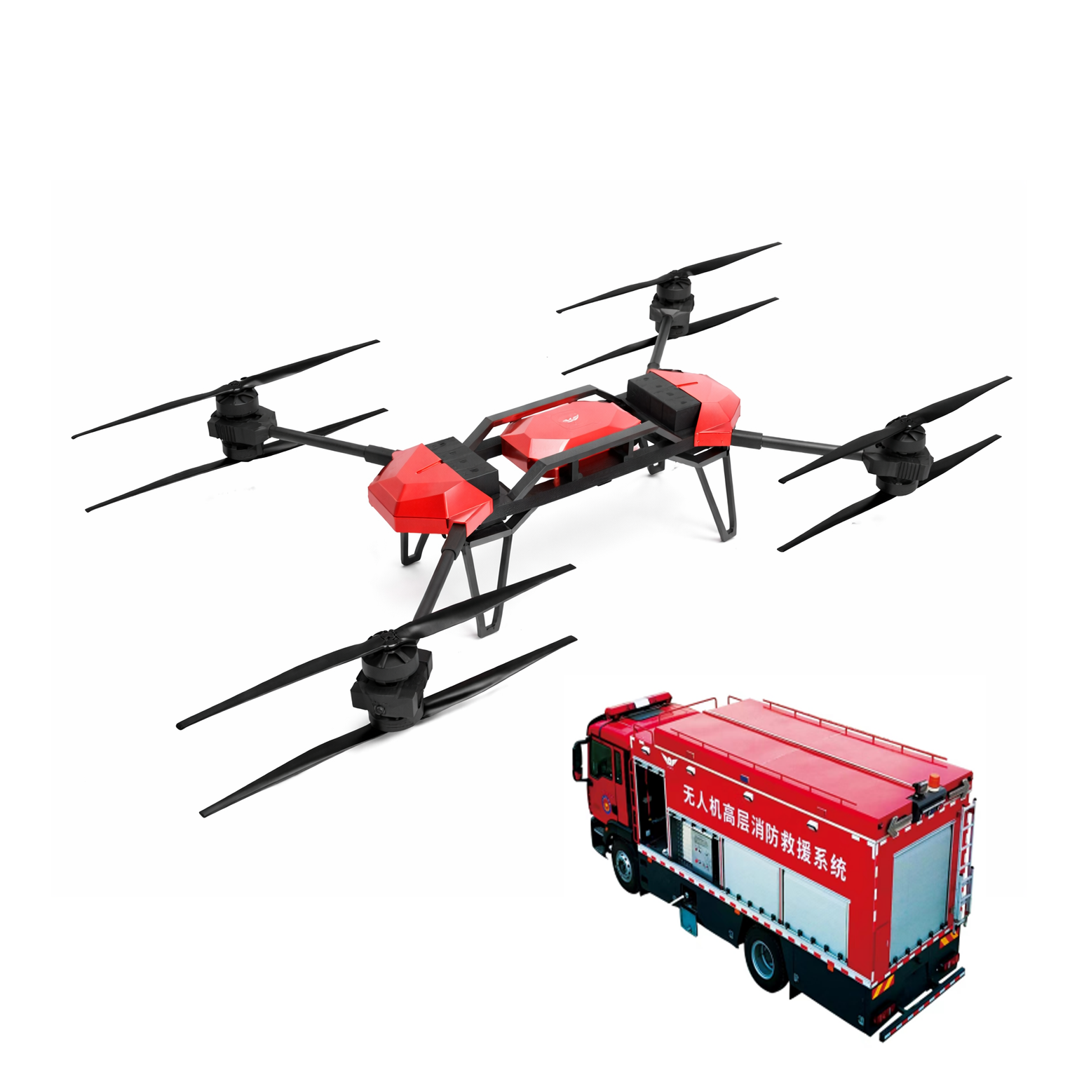 High-Rise Fire Rescue Drone System